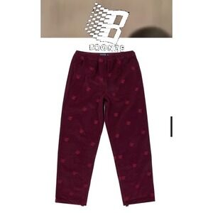 NWOT Bronze 56k Synch Cords Corduroy Pant Maroon L 32-38x31 Embroidered Logo